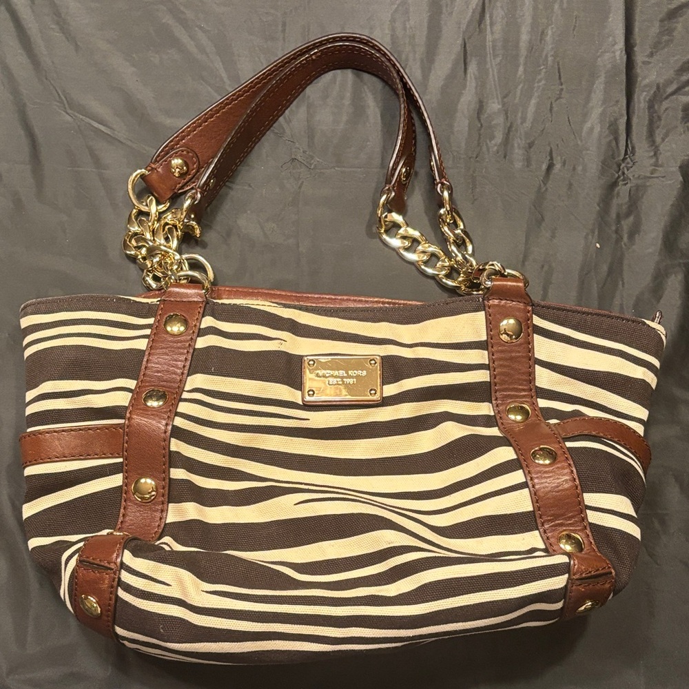 Michael Kors Zebra Stripe Shoulder Bag